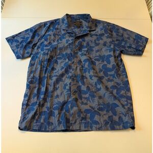 Jos A‎ Bank Reserve Floral Button Up Camp Hawaiian Shirt Short Sleeve Mens Large